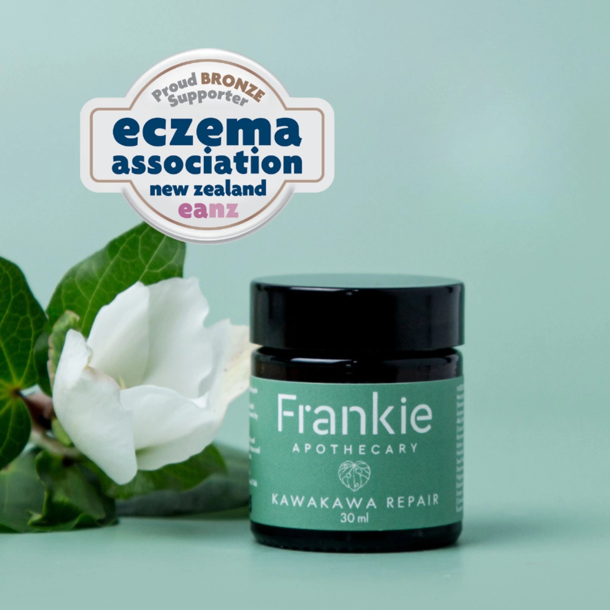 Frankie Apothecary Kawakawa Repair Balm 30ml endorsed by Eczema Association NZ for natural eczema support