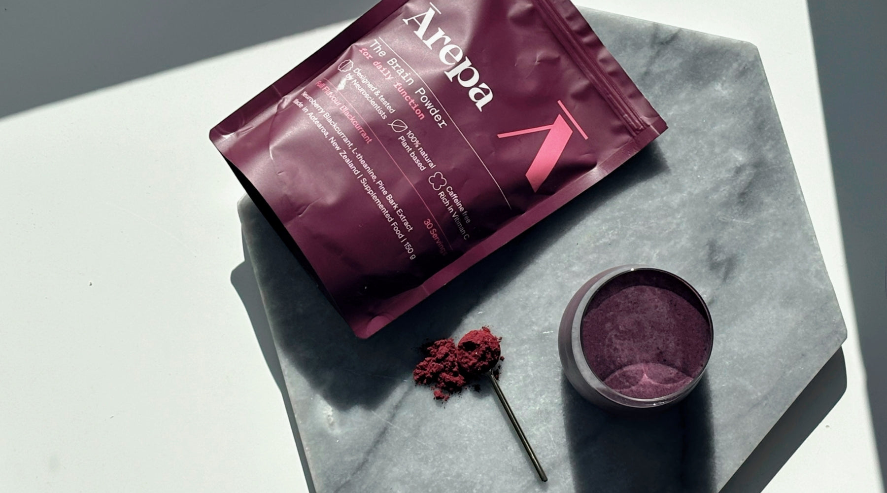  ĀrepaThe brain drink powder in a smoothie