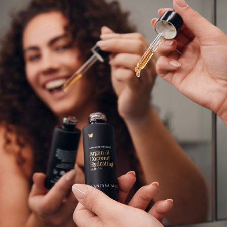 Vanessa Megan Argan and coconut hair oil