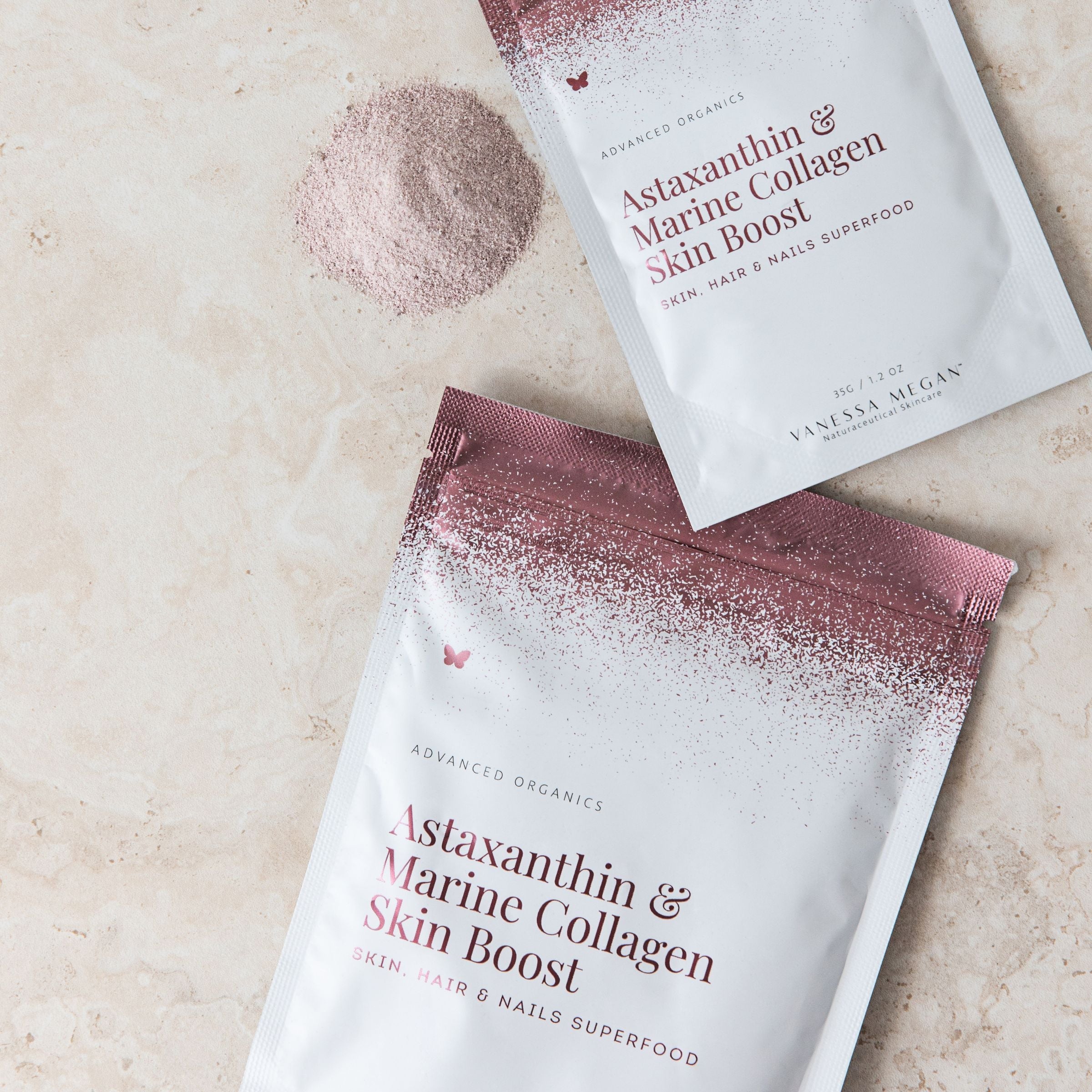 Vanessa Megan Astaxanthin and Marine Collagen Skin Boost powder 
