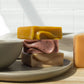 Fair + Square group shot of bodywash bars with Rosehip retreat bar