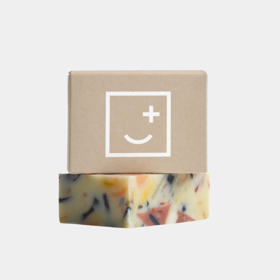 Fair + Square The Good Bar natural soap with its eco-friendly compostable packaging. 