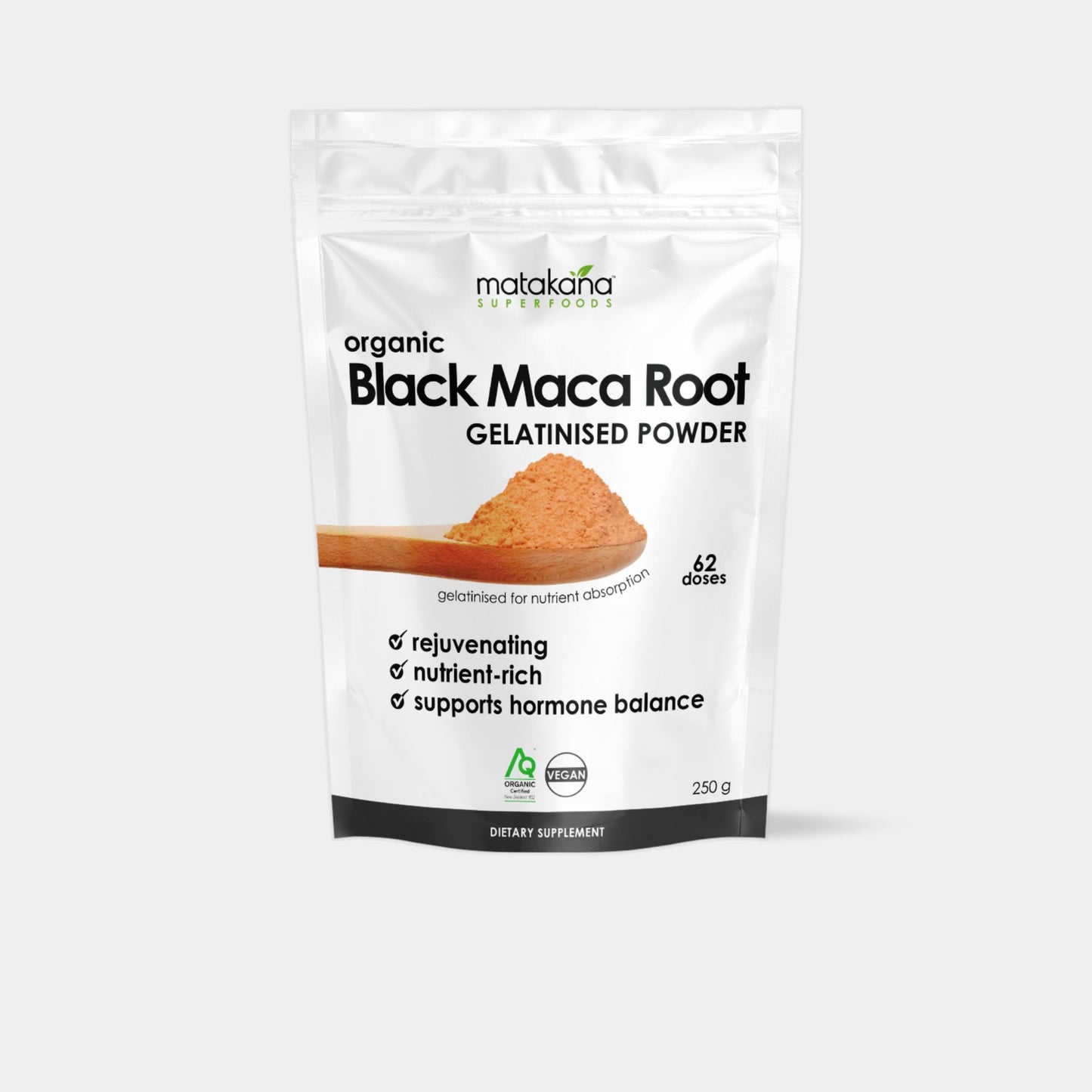 Matakana Superfoods Black Maca Root Gelatinised Powder