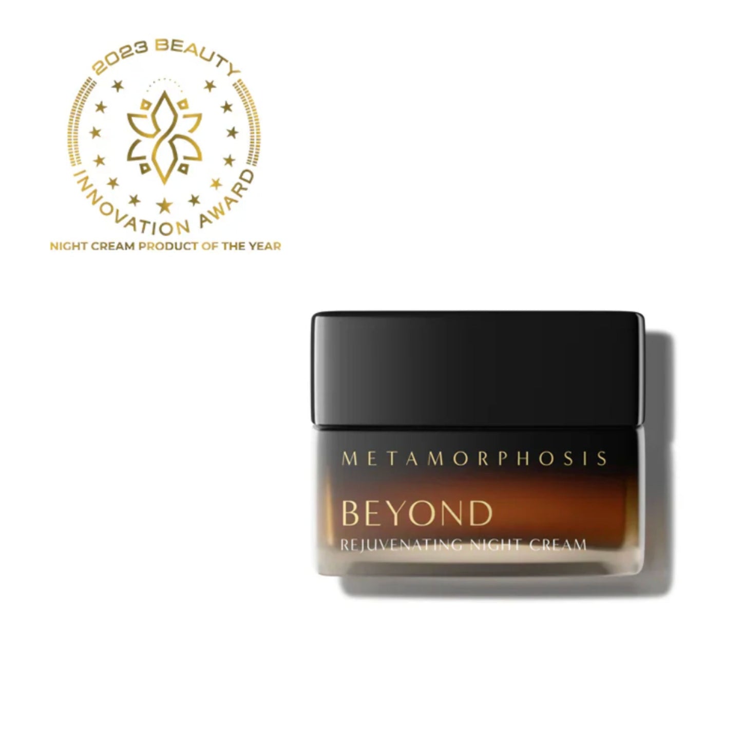 Award-winning Metamorphosis Beyond Rejuvenating Night Cream – 2023 Innovation Award winner for best night cream. Natural skincare for menopausal skin available at Intentionally Natural NZ.