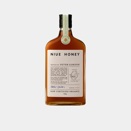 Niue Honey organic raw glass bottle at intentionally Natural beauty, health and wellness store New Zealand.
