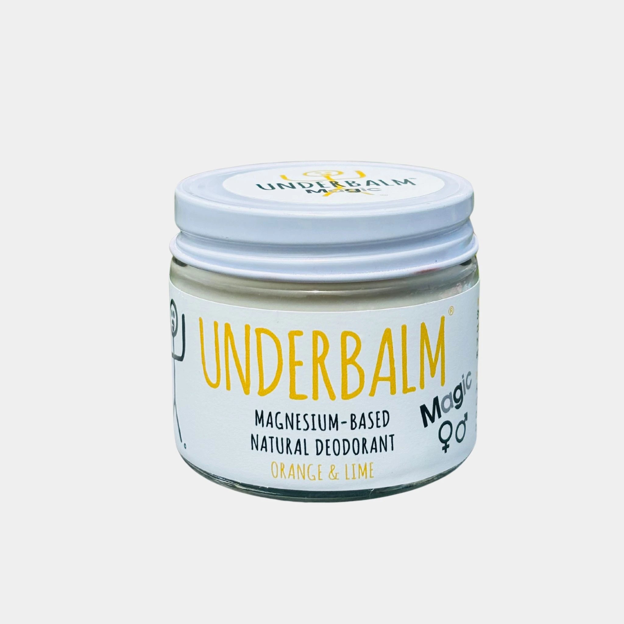 No3 Underbalm Magic Orange & Lime, a magnesium-based natural deodorant.
