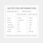 Norish Building Blocks Bone Broth nutrition information panel 