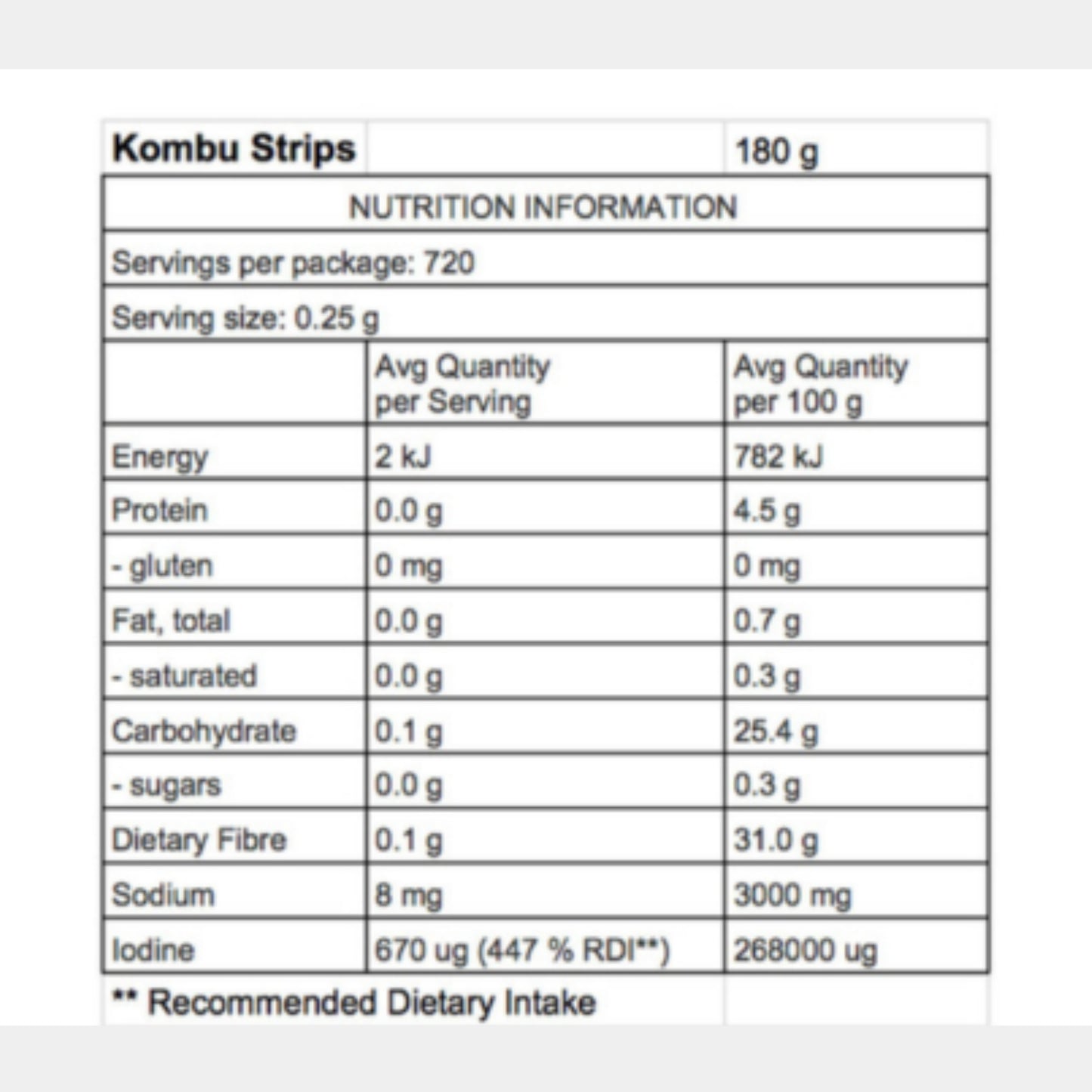 Pacific Harvest | Kombu Strips