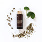 Vanessa Megan Green Coffee & Gotu Kola Beauty Veil serum bottle with green leaves and coffee beans on a white background