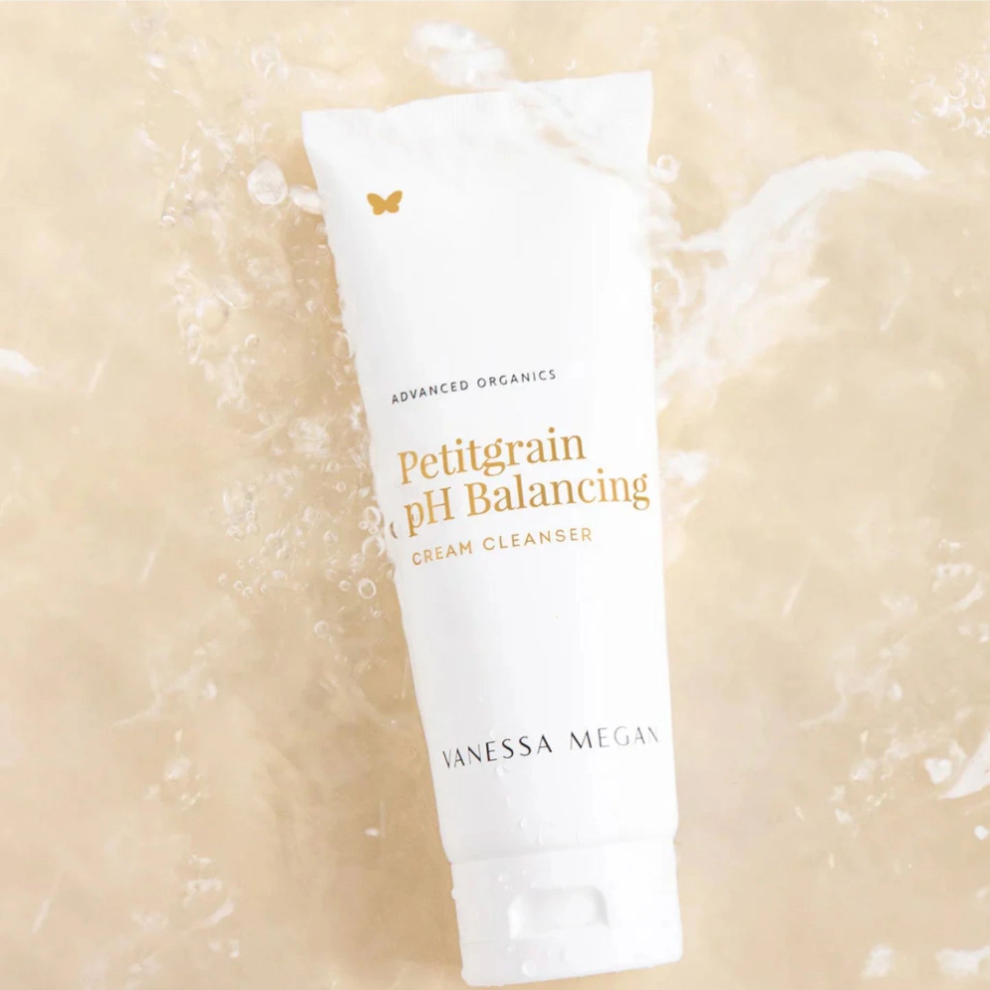 Vanessa Megan cream cleanser in water splash – refreshing pH-balancing cleanser with natural botanicals