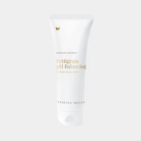 Vanessa Megan Petitgrain Cream Cleanser product cut-out – natural organic skincare to balance and restore skin’s pH