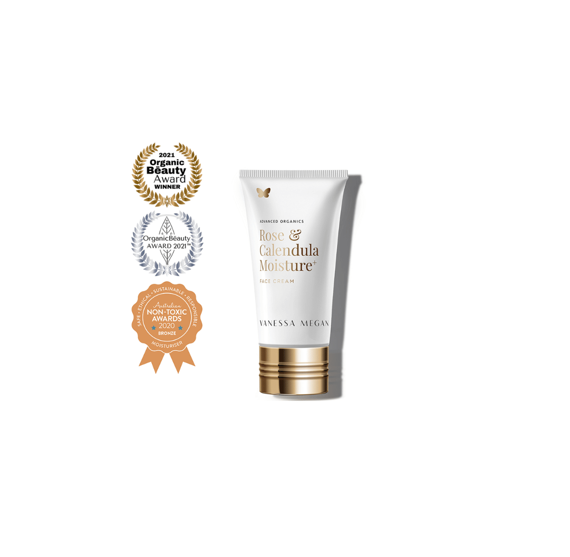 Vanessa Megan | Rose & Calendula Moisture+ Face Cream 50ML with Awards
