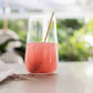 Vanessa Megan Astaxanthin and Marine Collagen Skin Boost drink in a clear glass at Intentionally Natural NZ