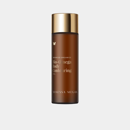 Vanessa Megan Bio Omega Body Contouring Oil 100 percent natural organic body oil for firming smoothing and improving skin elasticity, antioxidant rich omega fatty acids body treatment.