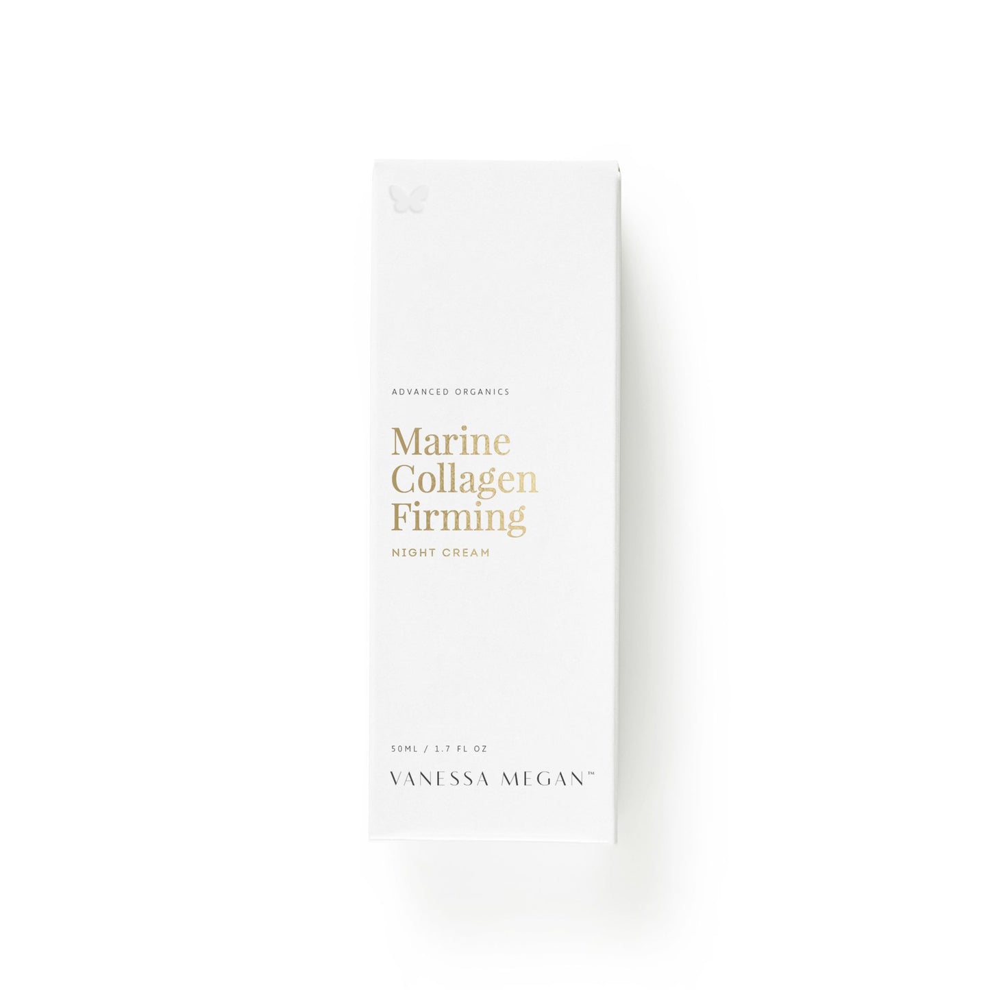 Vanessa Megan Marine Collagen Firming Night Cream boxed packaging,